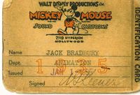 Disney ID card, 1935